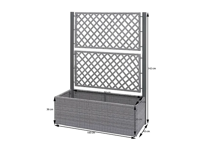 Krata z polirattanu MCW-D76,  brązowy