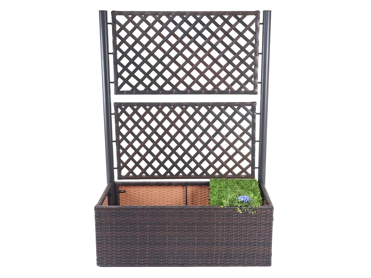 Treillis en poly rotin MCW-D76,  marron