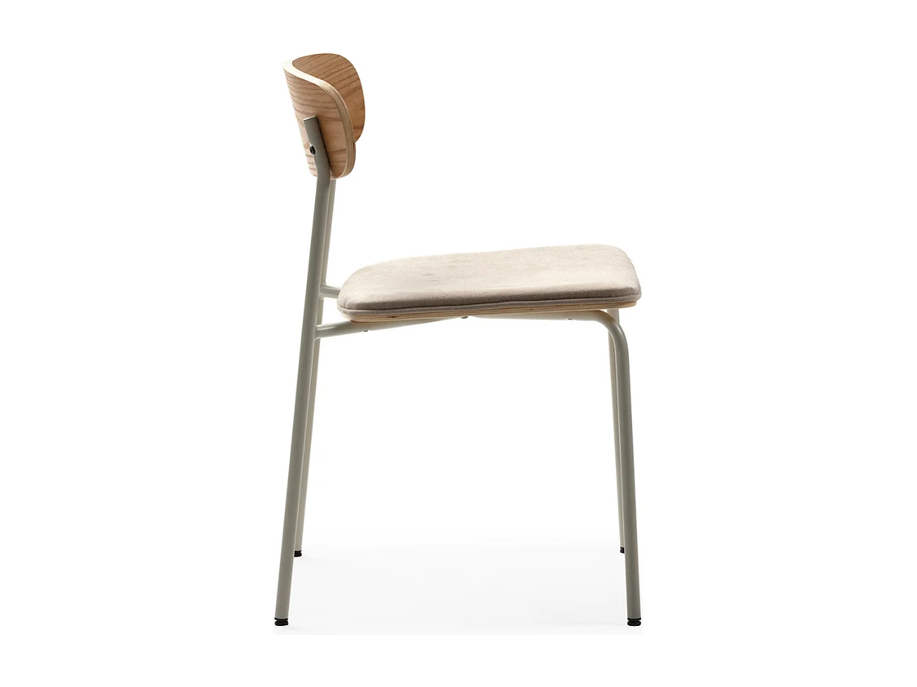 Lot de 2 chaises en tissu avec pieds en métal L46 cm - ADRIANA