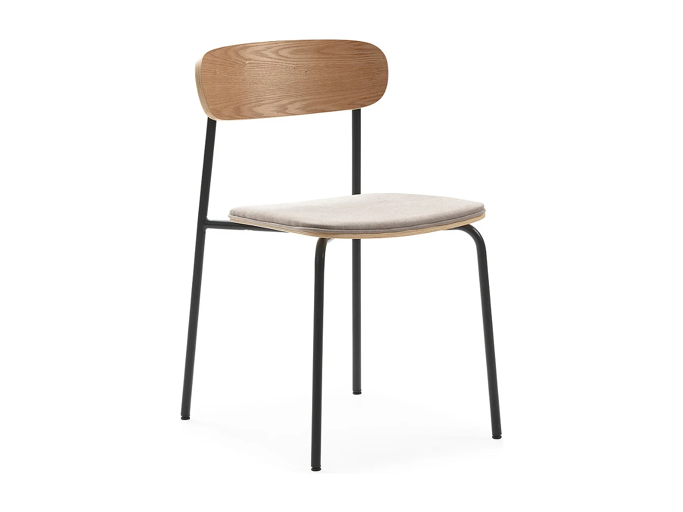 Lot de 2 chaises en tissu avec pieds en métal L46 cm - ADRIANA