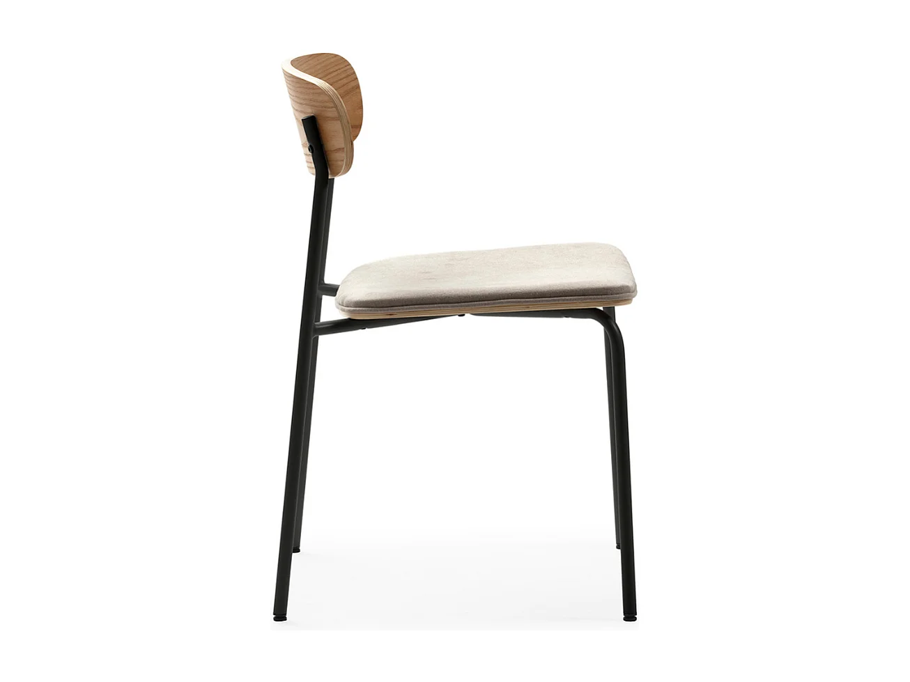 Lot de 2 chaises en tissu avec pieds en métal L46 cm - ADRIANA