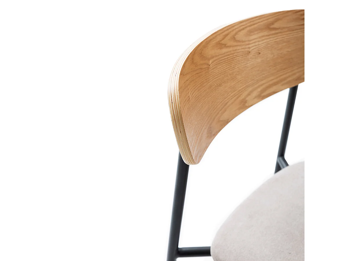 Lot de 2 chaises en tissu avec pieds en métal L46 cm - ADRIANA