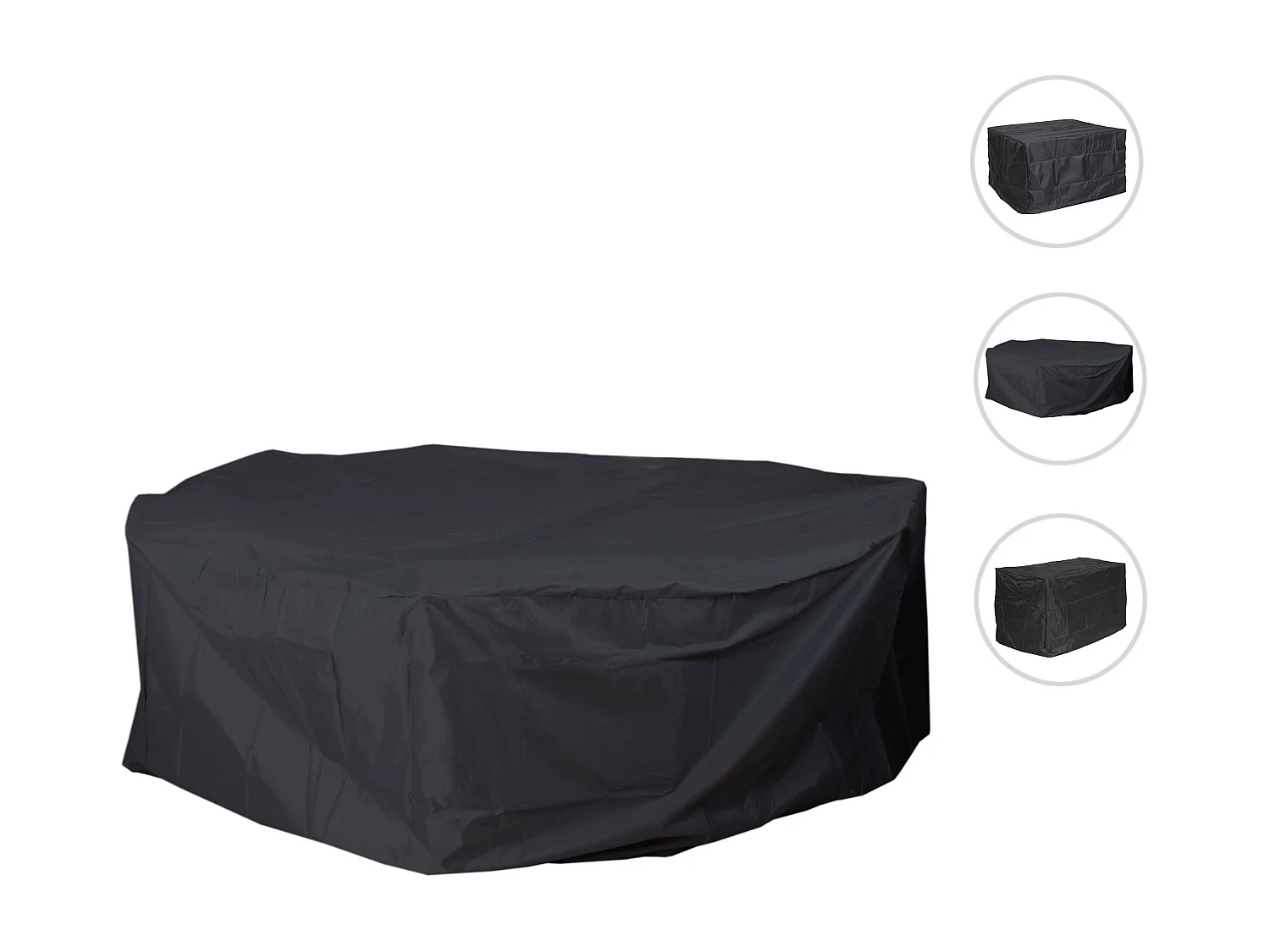 Copertura telo per mobili da giardino MCW-J41 tela cerata poliestere poliuretano antracite per salottini Ø 310cm