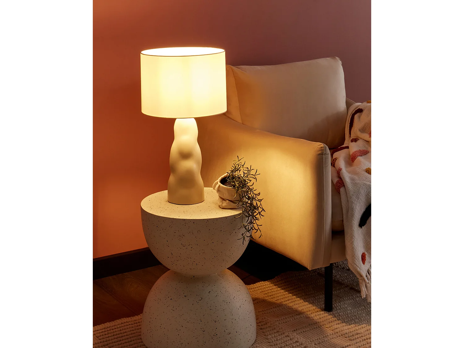 Lampa stołowa VILAR Ceramika Beżowy