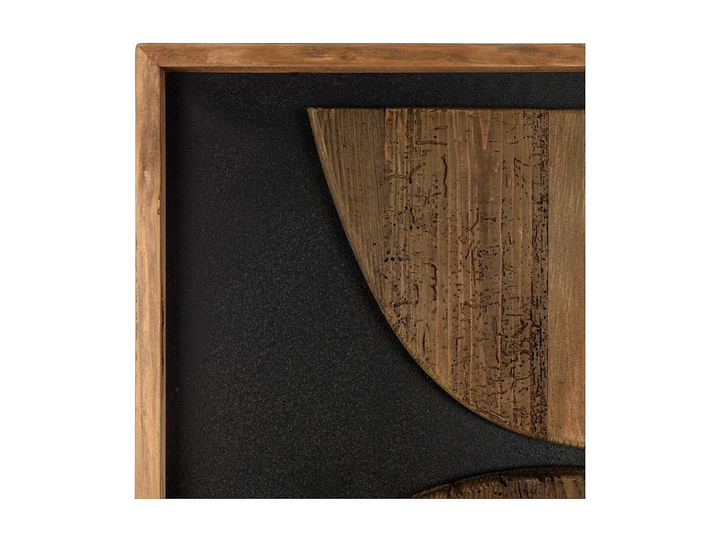 SANDY - Décoration murale 62x82cm bois de Pin recyclé sur fond noir