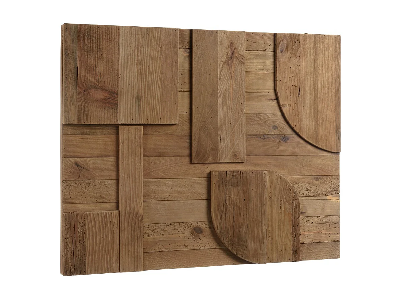 SANDY - Décoration murale - 98x80cm formes en bois de Pin recyclé