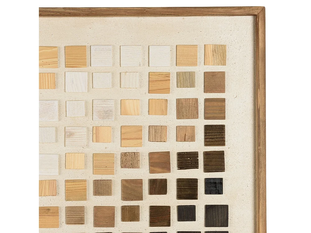 SANDY - Décoration murale 82x122cm mosaïque bois de Pin recyclé
