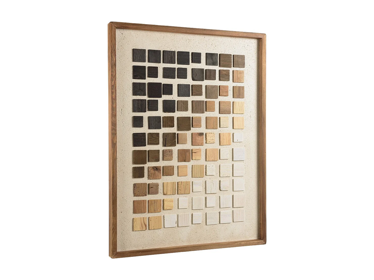 SANDY - Décoration murale 62x82cm mosaïque en bois de Pin recyclé