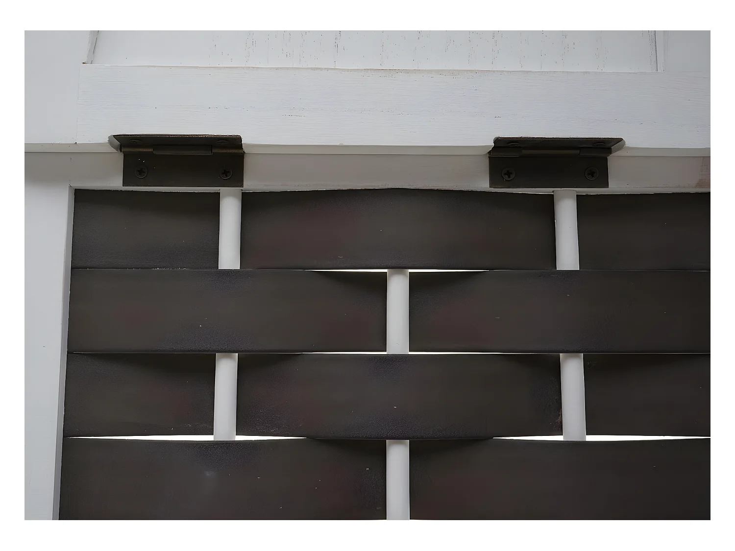 Étagère d'angle MCW-K85,  blanc, tressage anthracite