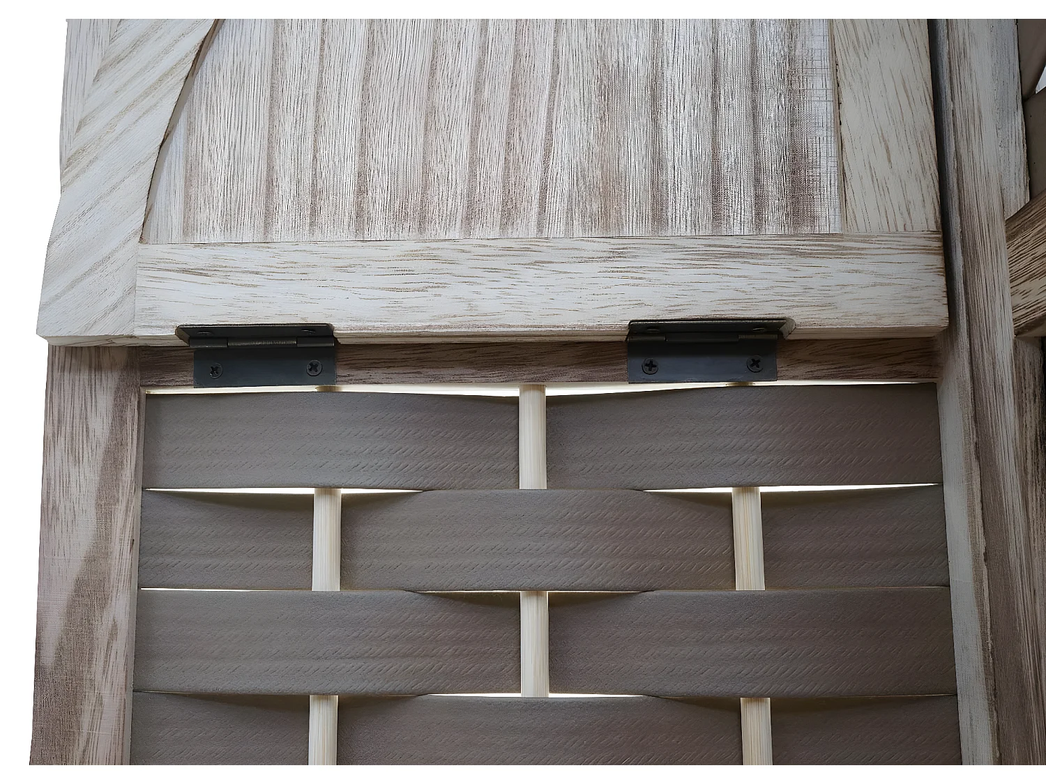 Hoekplank MCW-K85,  bruin, vlechtwerk bruin