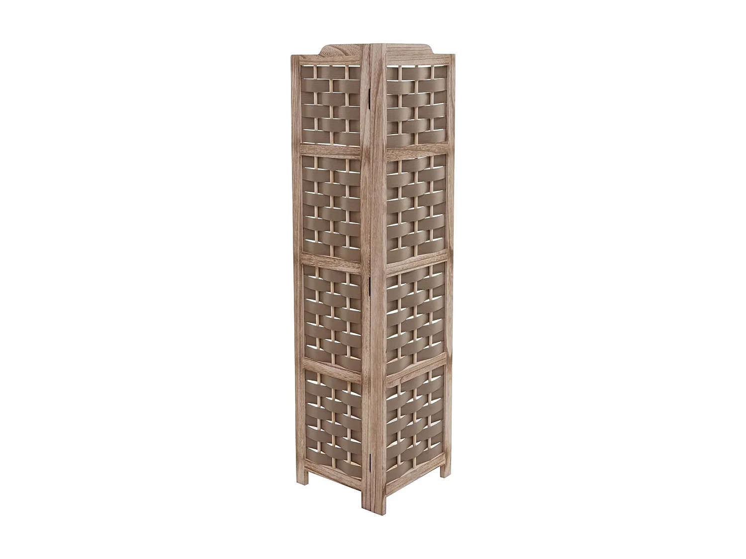 Estante esquinero MCW-K85,  marrón, mimbre marrón