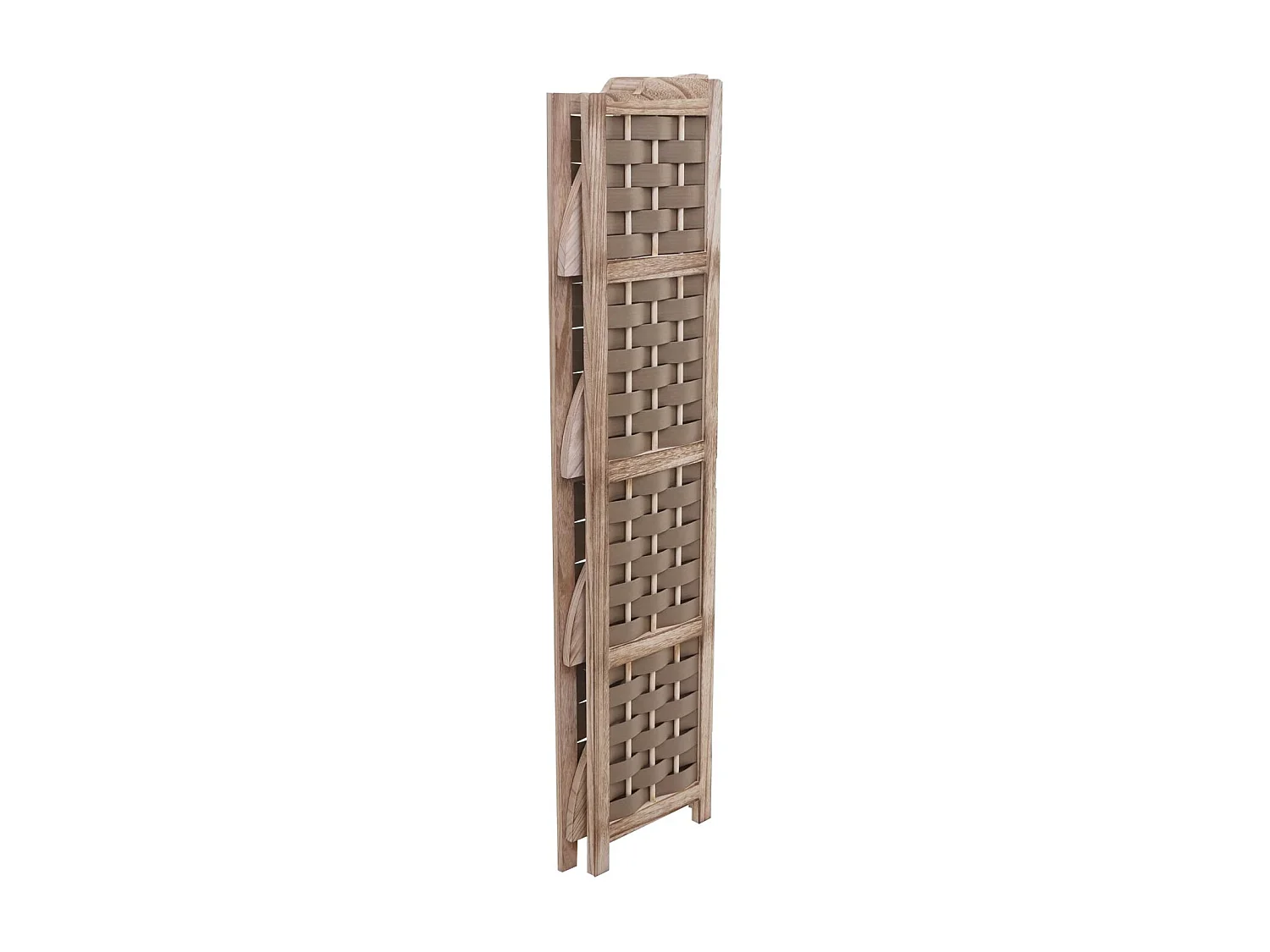 Estante esquinero MCW-K85,  marrón, mimbre marrón