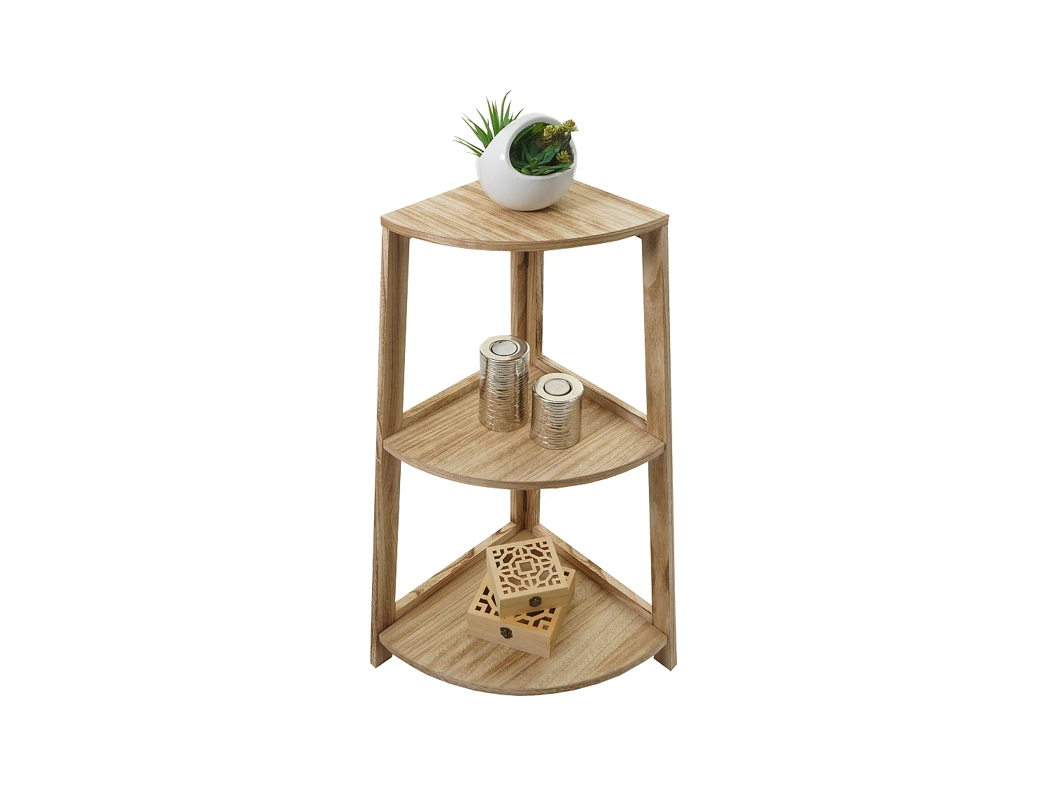Étagère d'angle MCW-K44,  brun naturel