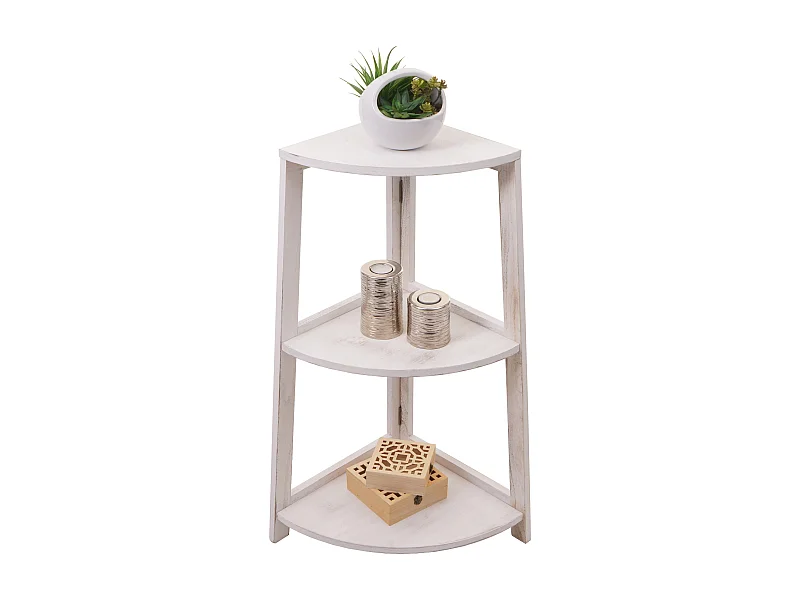 Étagère d'angle MCW-K44,  blanc shabby