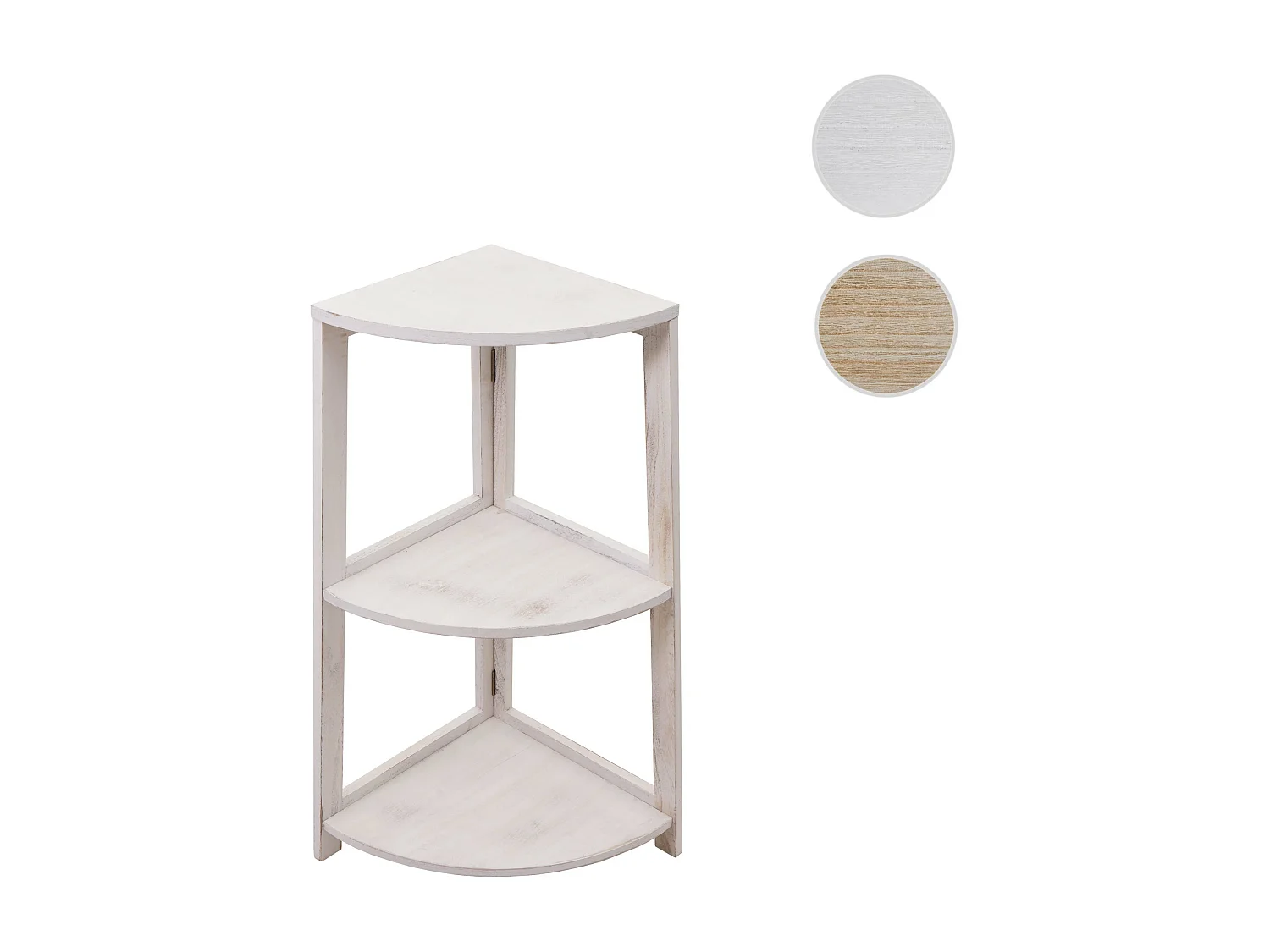 Étagère d'angle MCW-K44,  blanc shabby