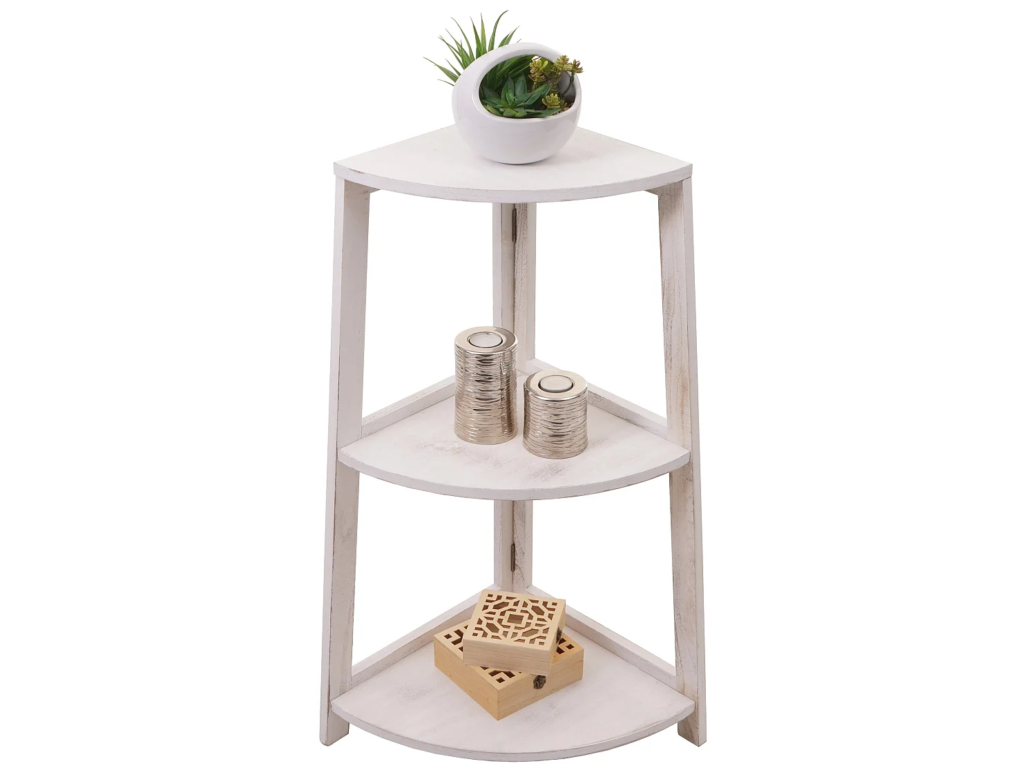 Eckregal MCW-K44, Shabby weiß