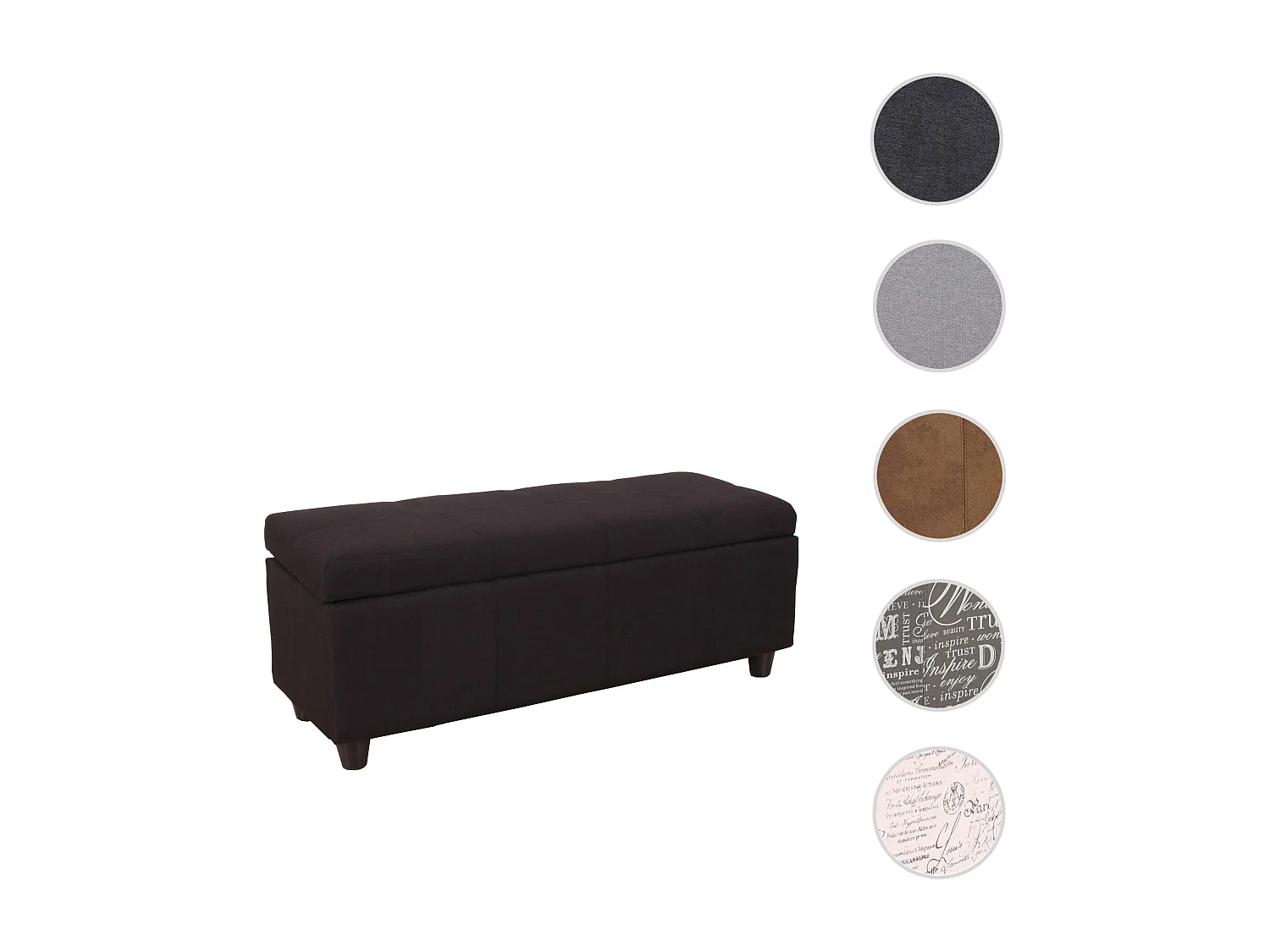 Coffre de rangement Kriens,  noir