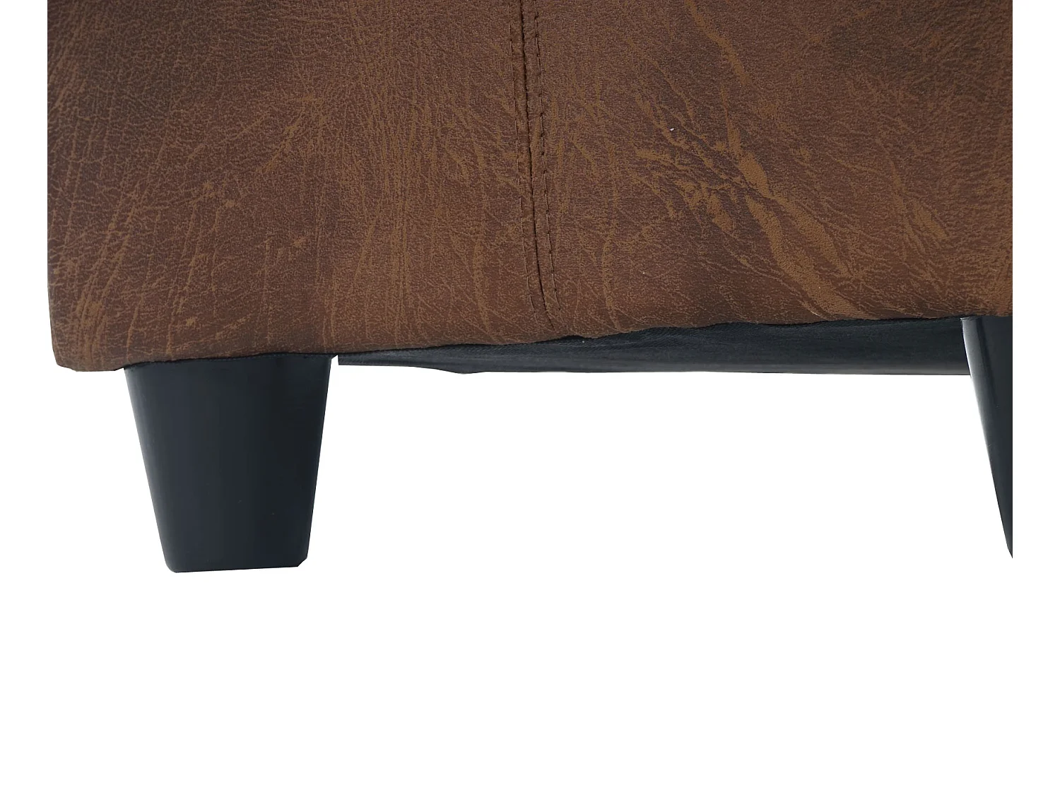 Coffre de rangement Kriens,  aspect daim marron