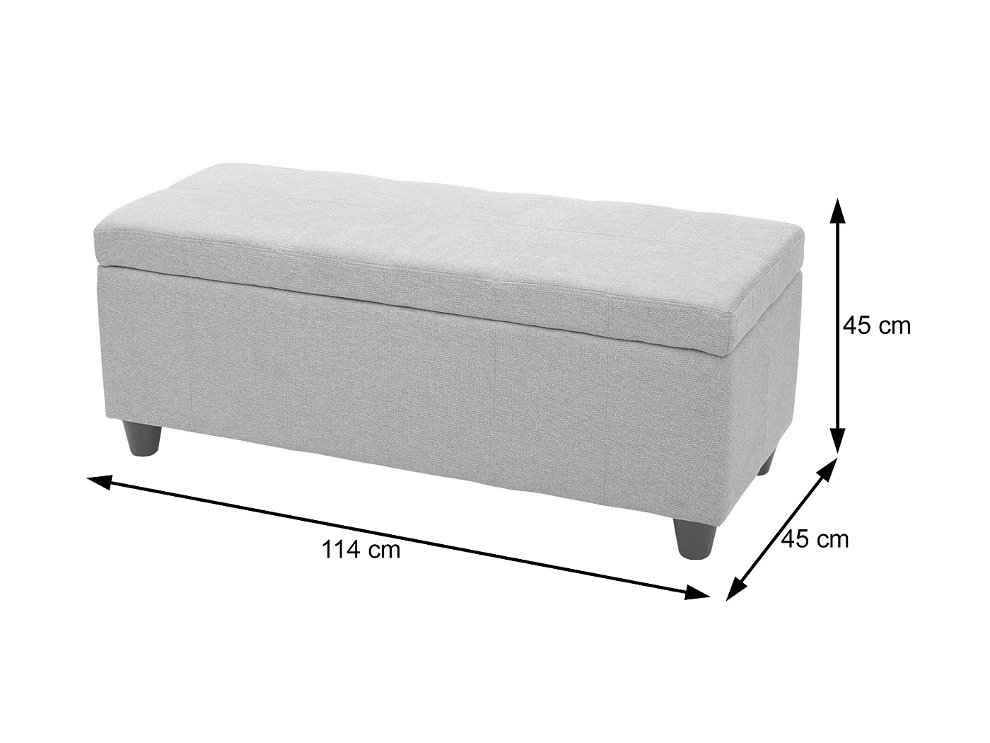 Coffre de rangement Kriens,  gris foncé