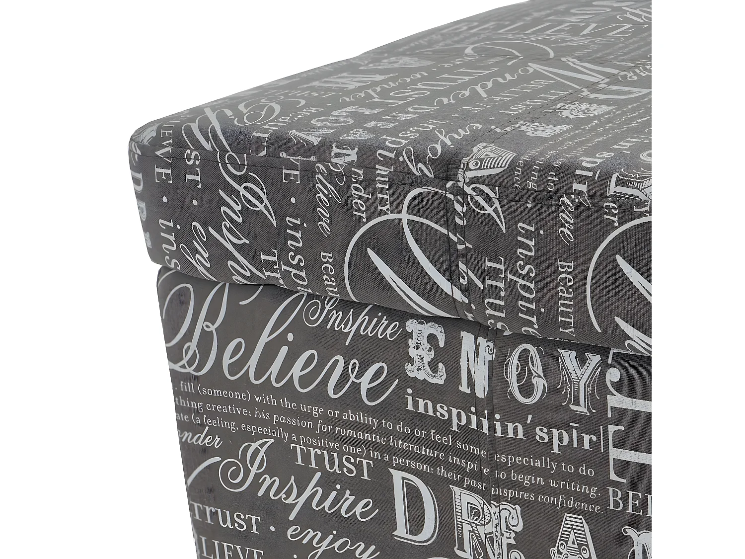 Arca de armazenagem Kriens,  letras, cinzento