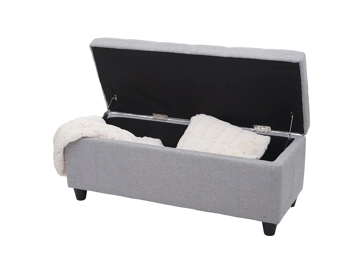 Aufbewahrungs-Truhe Kriens, Hellgrau