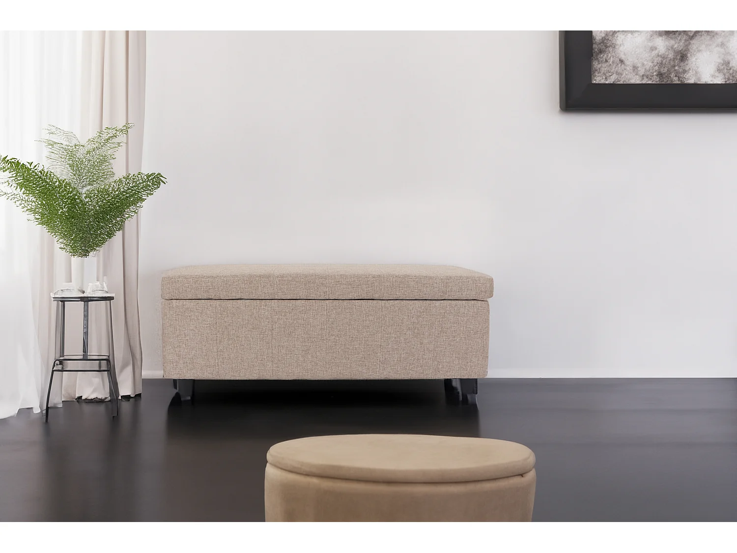 Coffre de rangement Kriens,  beige