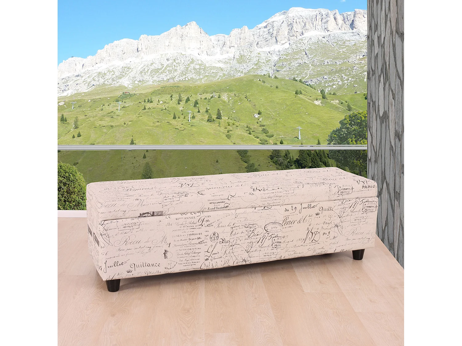 Schowek Kriens,  napis, kremowy