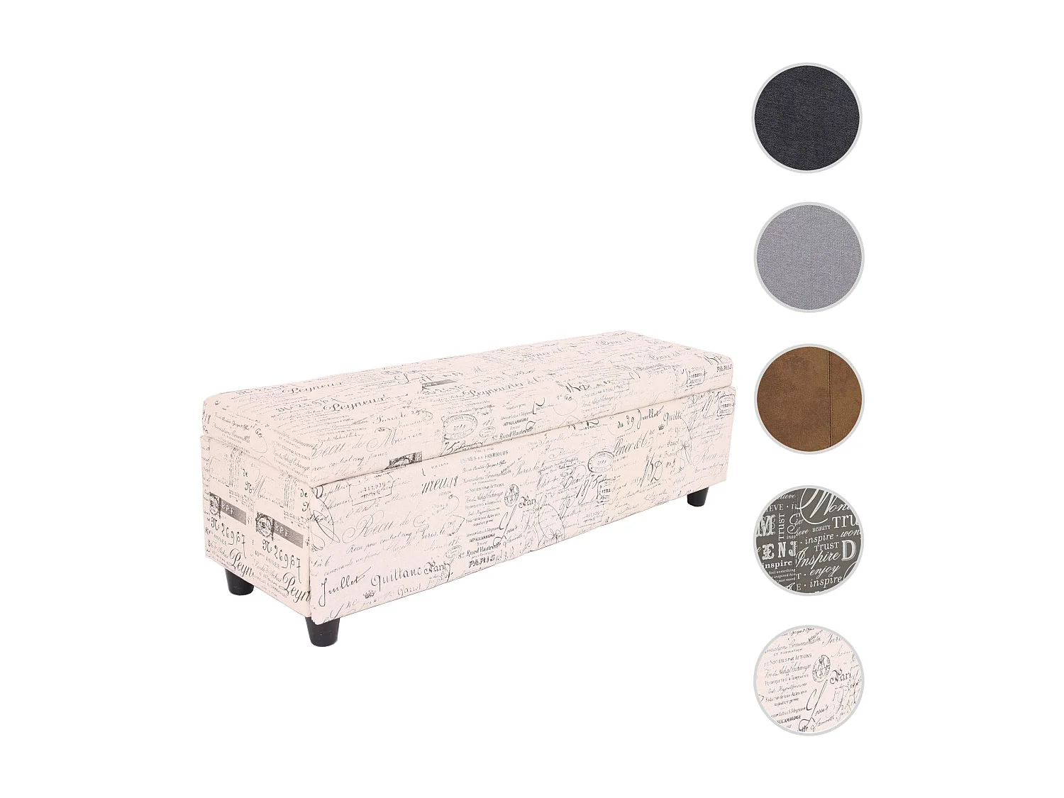 Schowek Kriens,  napis, kremowy