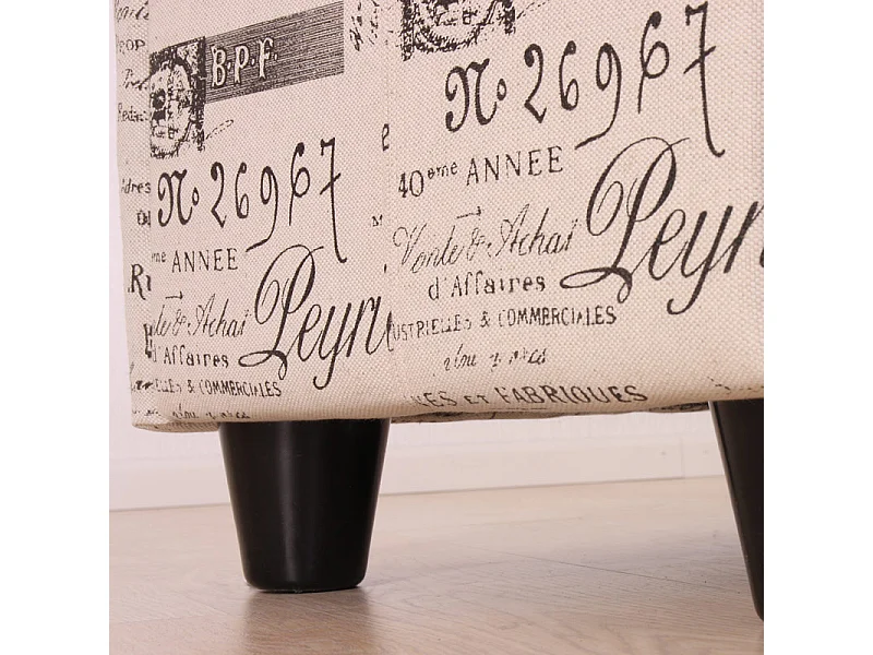 Opbergkist Kriens,  belettering, crème