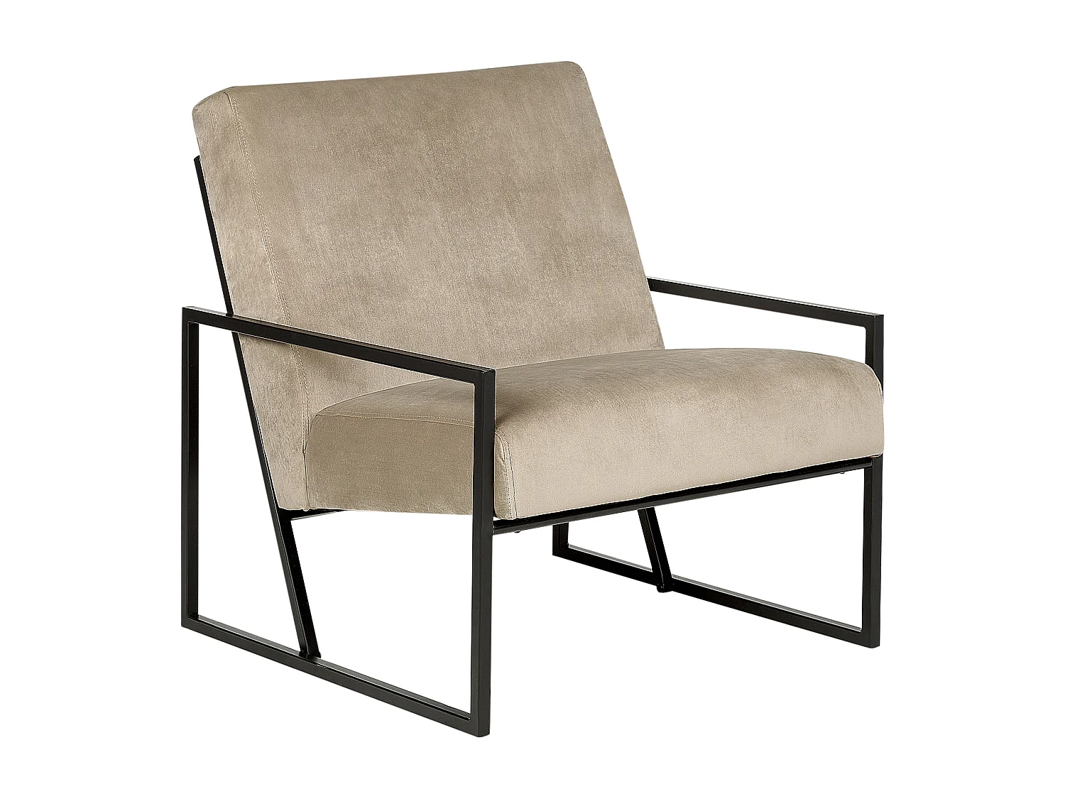 Fauteuil DELARY Velours Taupe