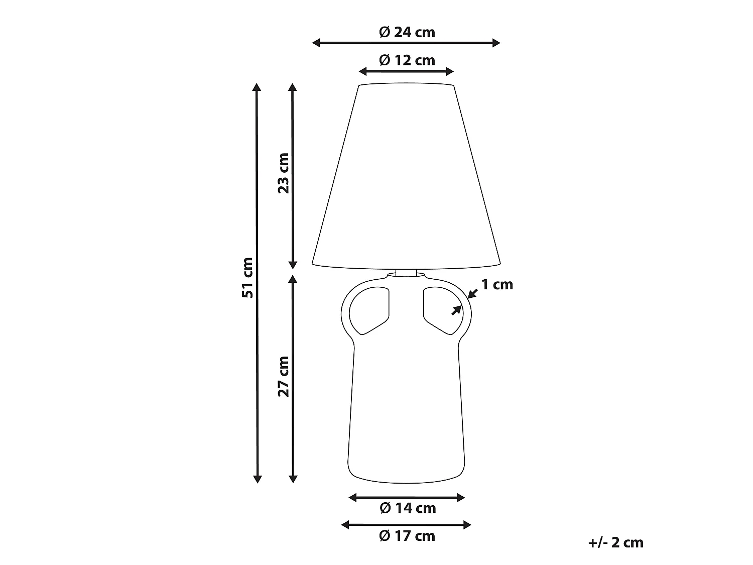 Lampe à poser LARISSOS Céramique Taupe