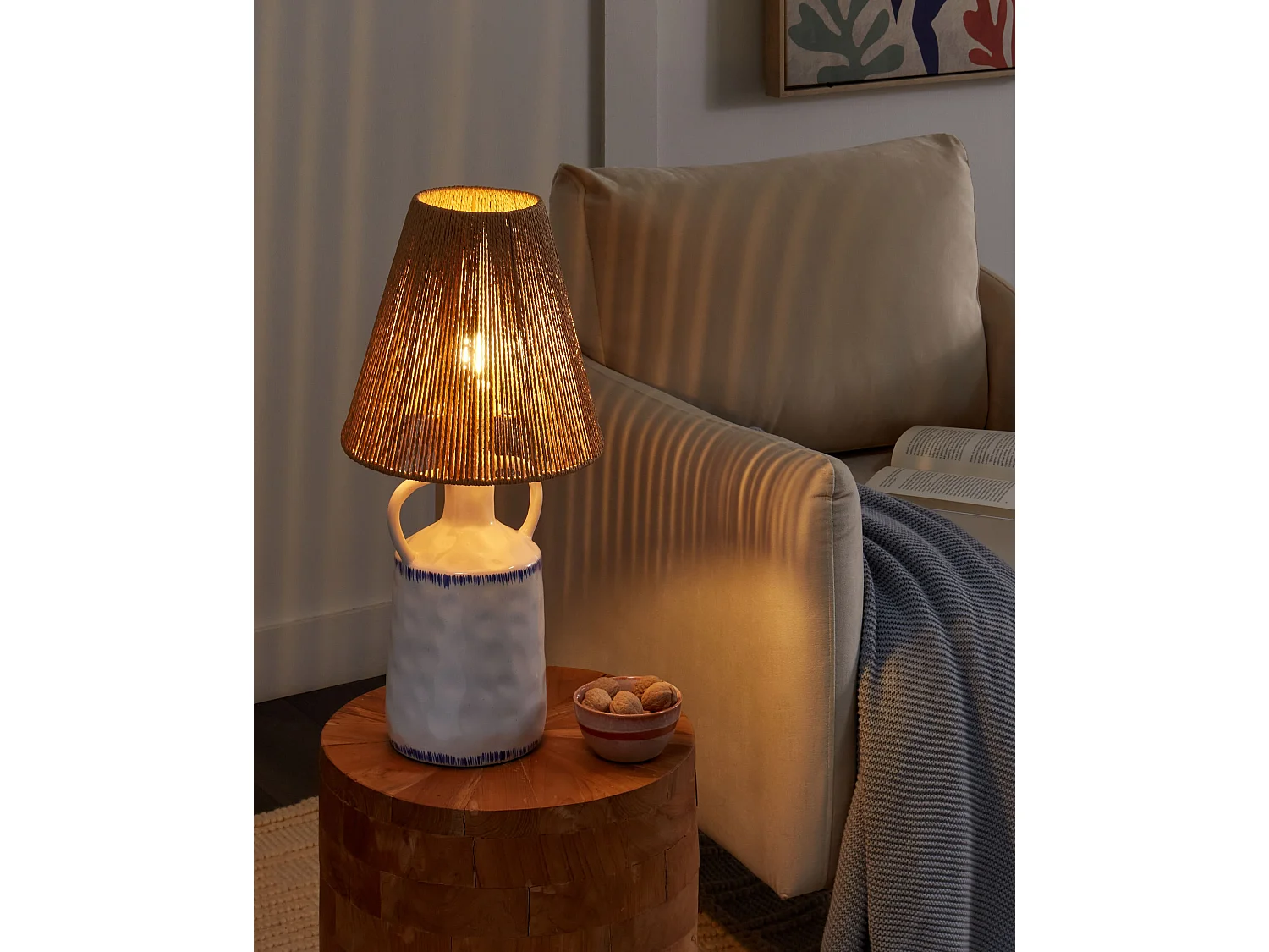 Lampe à poser LARISSOS Céramique Blanc