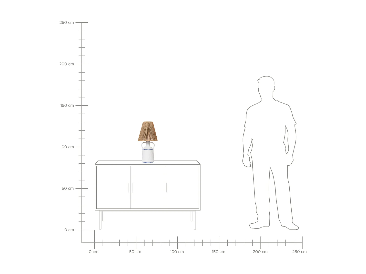 Lampe à poser LARISSOS Céramique Blanc