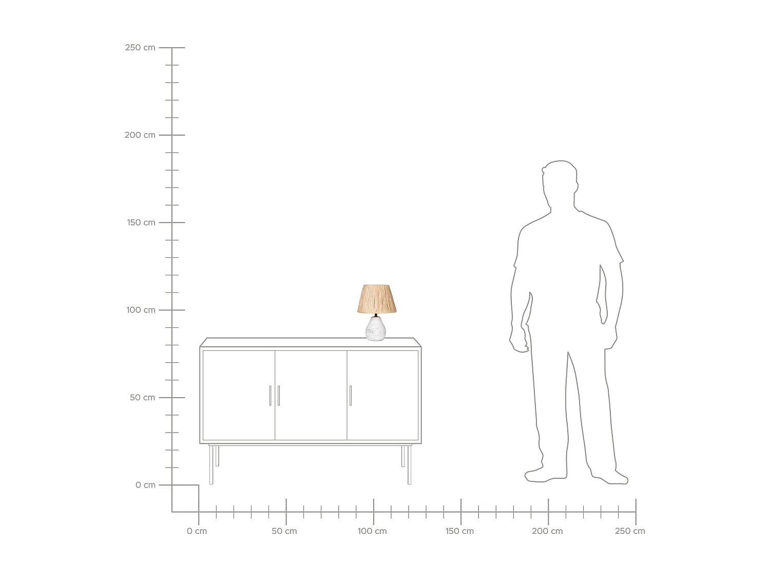 Set di 2 lampade da tavolo ARWADITO Ceramica Bianco sporco