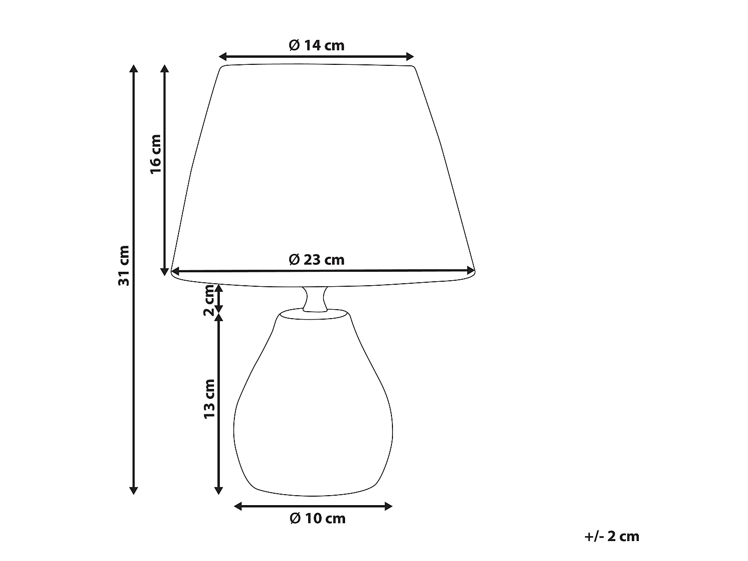Lot de 2 lampes de bureau ARWADITO Céramique Blanc cassé