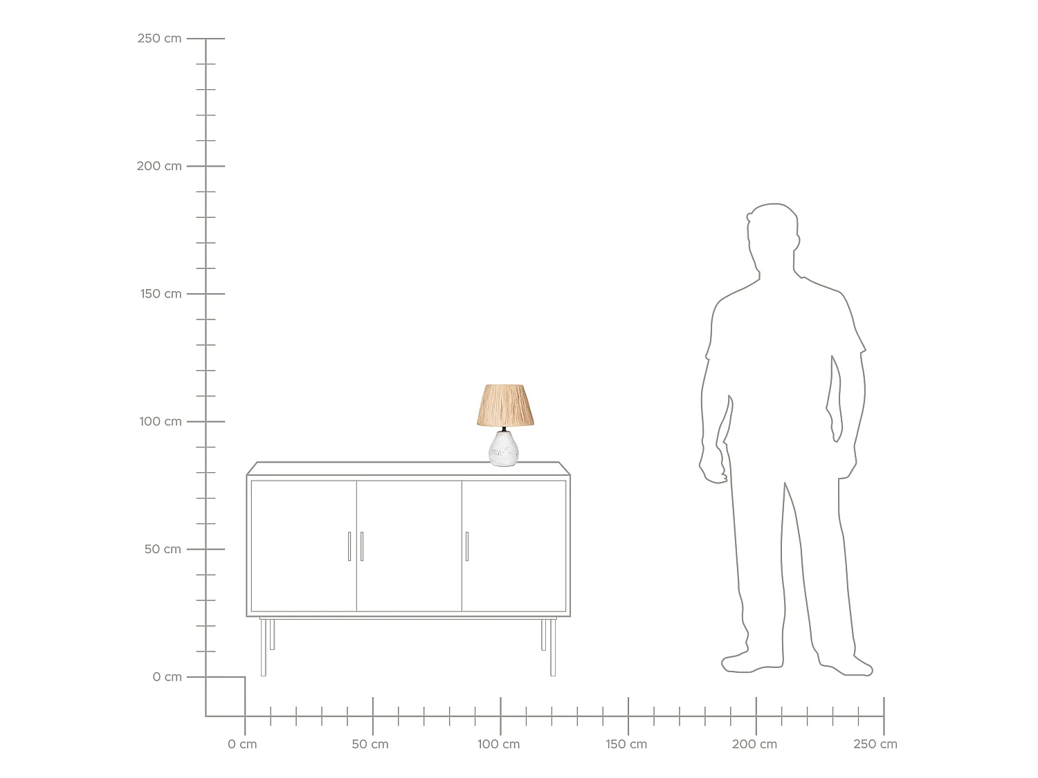 Lot de 2 lampes de bureau ARWADITO Céramique Blanc cassé