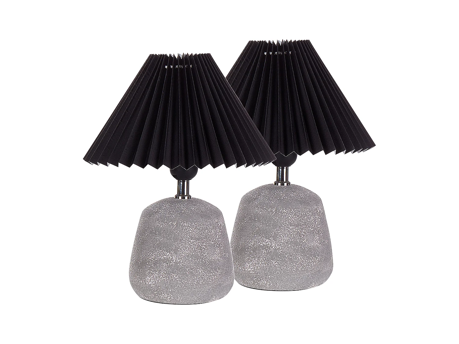 Lot de 2 lampes de bureau ZEYI Céramique Noir