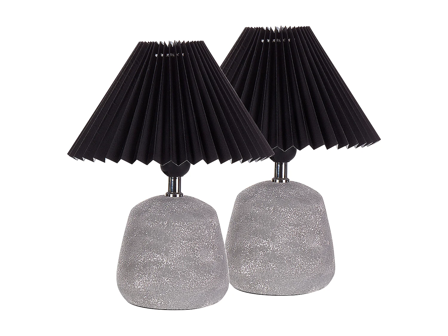 Set di 2 lampade da tavolo ZEYI Ceramica Nero