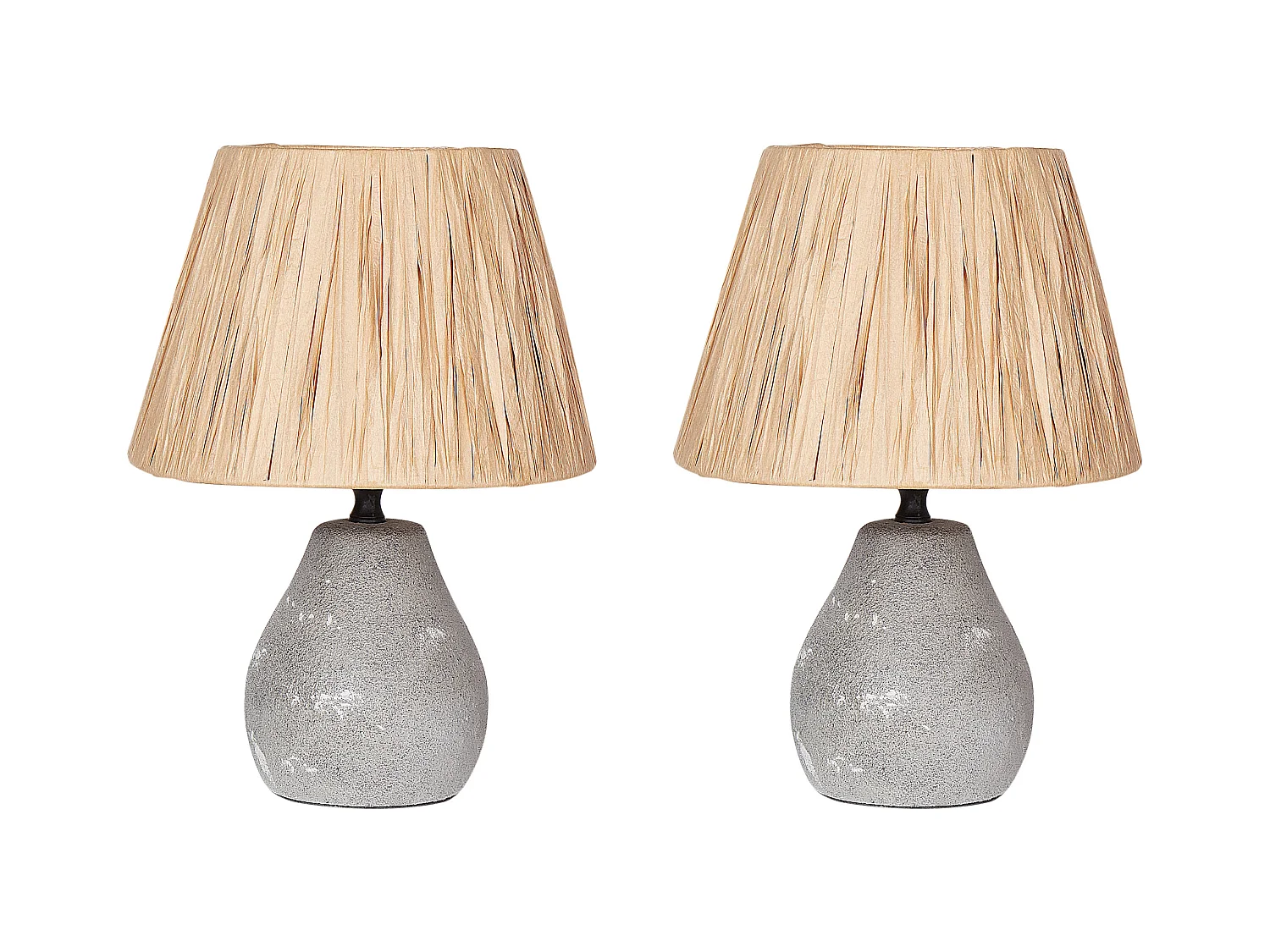 Lot de 2 lampes de bureau ARWADITO Céramique Gris