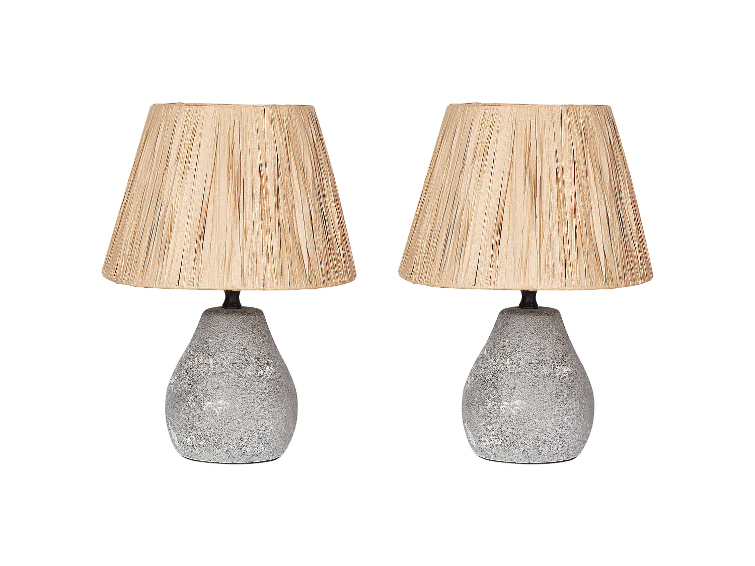 Lot de 2 lampes de bureau ARWADITO Céramique Gris