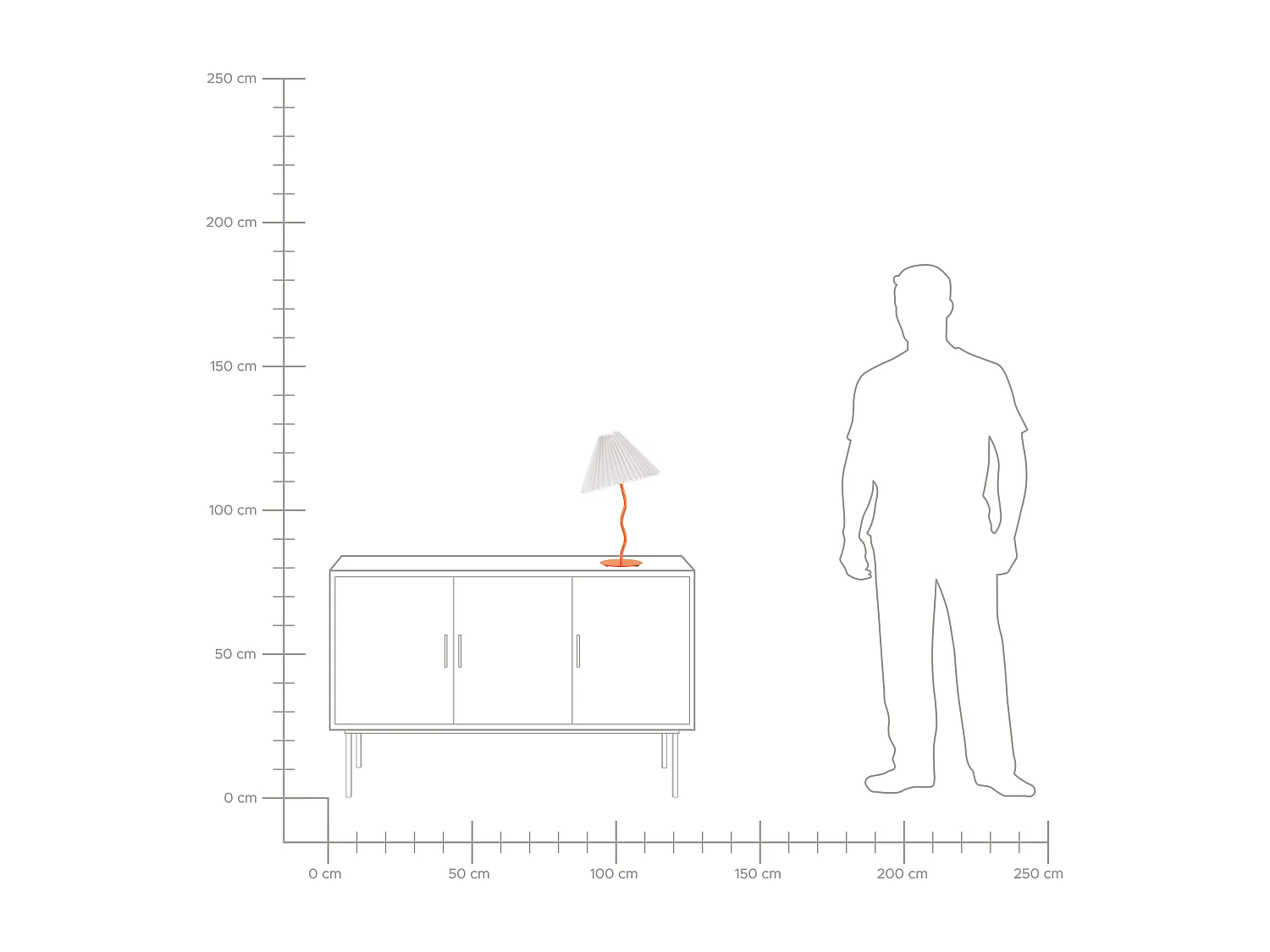 Tafellamp ALWERO Metaal Oranje