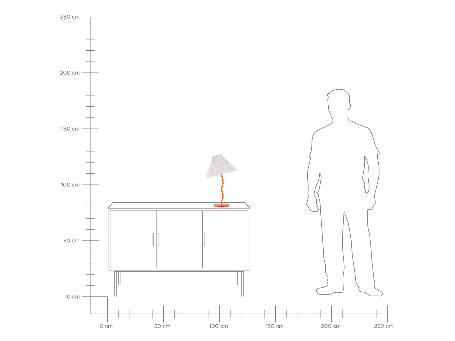 Lampe à poser ALWERO Métal Orange