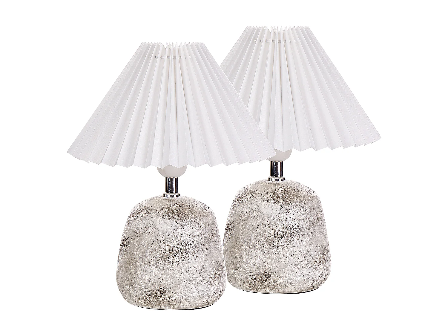 Conjunto de 2 candeeiros de mesa ZEYI Cerâmica Branco