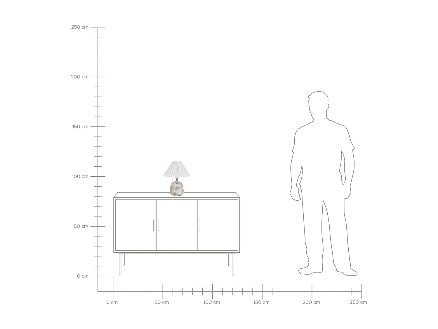 Conjunto de 2 candeeiros de mesa ZEYI Cerâmica Branco