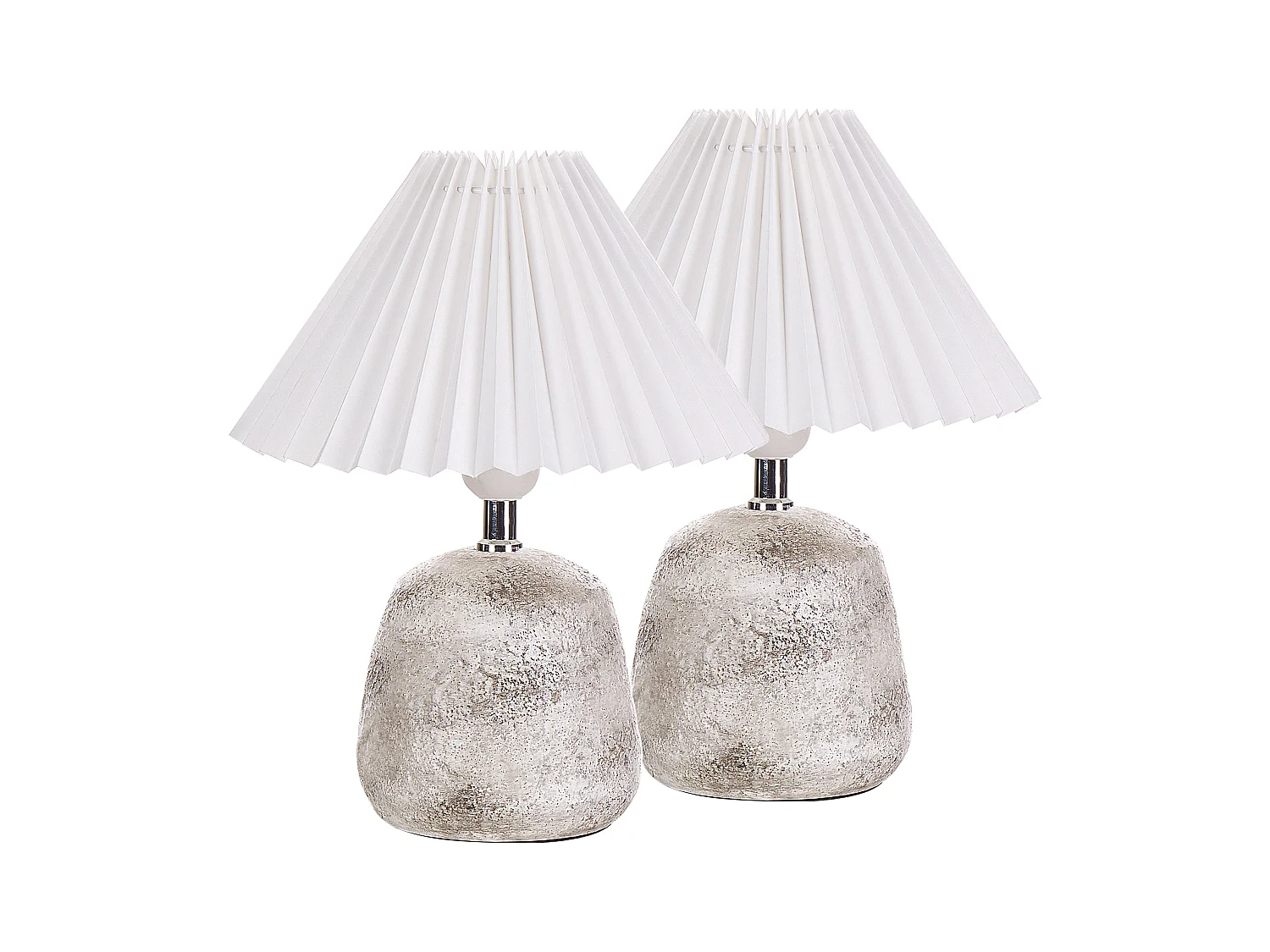 Lot de 2 lampes de bureau ZEYI Céramique Blanc