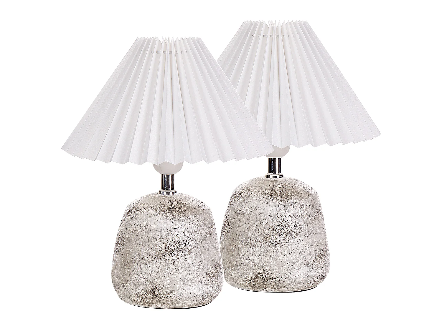Lot de 2 lampes de bureau ZEYI Céramique Blanc