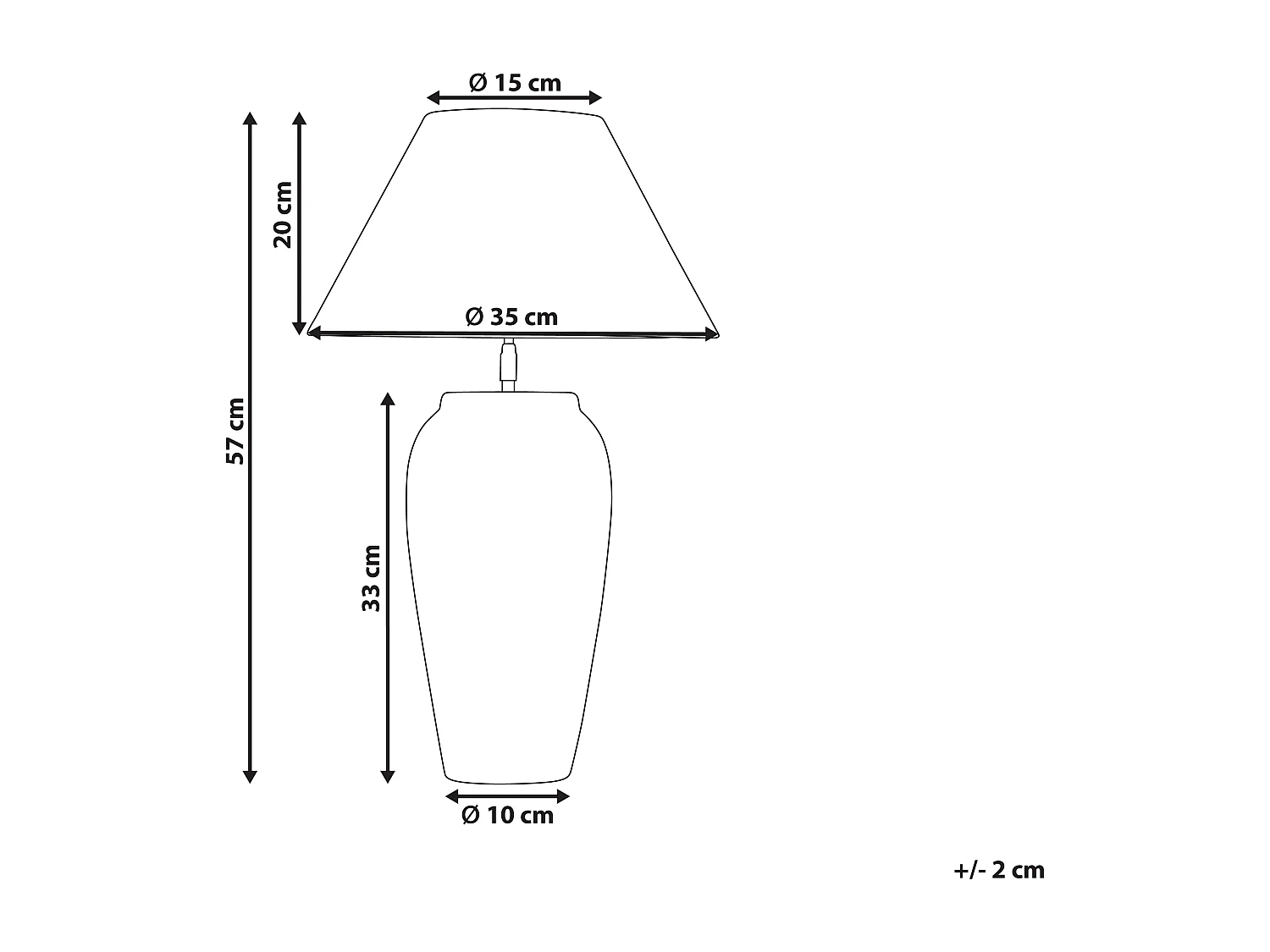Lampe à poser AMBLO Céramique Blanc cassé