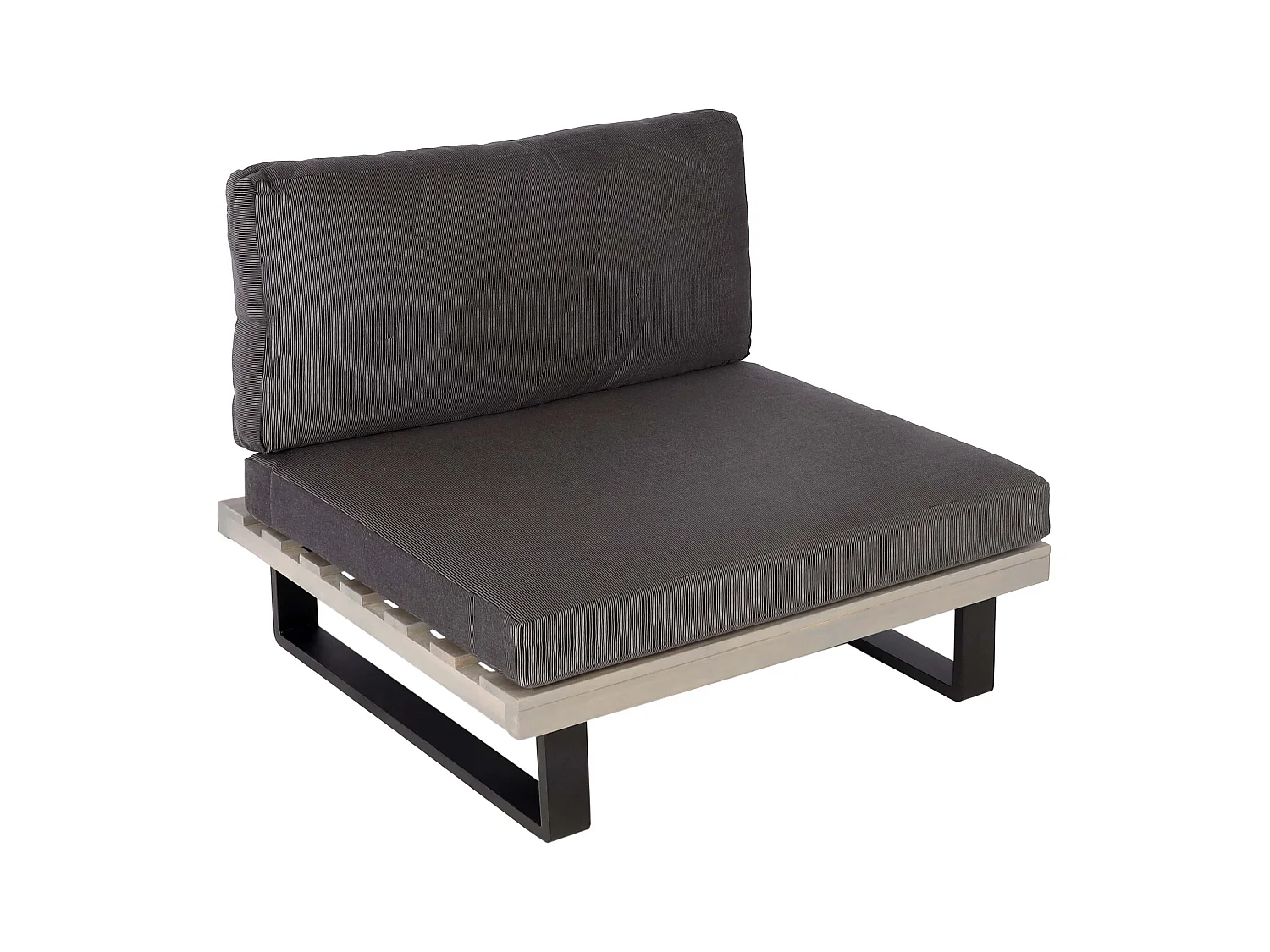 Fauteuil de salon MCW-H54,  gris, rembourrage gris foncé