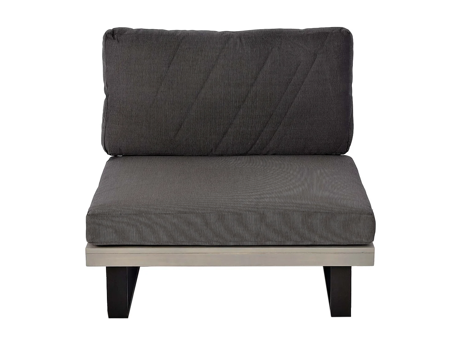 Fauteuil de salon MCW-H54,  gris, rembourrage gris foncé