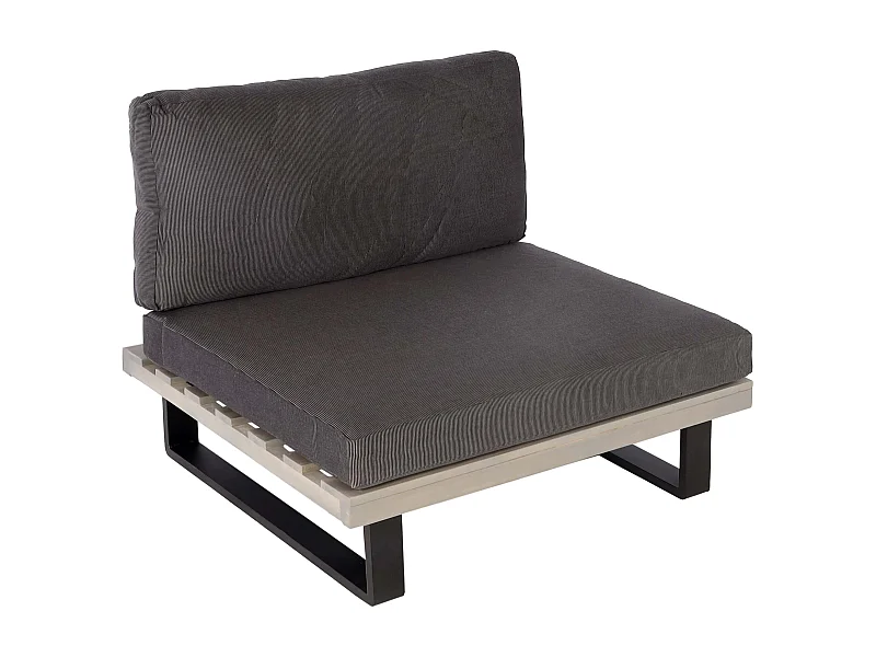 Fauteuil de salon MCW-H54,  gris, rembourrage gris foncé